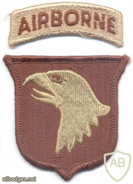 US Army 101st Airborne Division patch, desert img45458