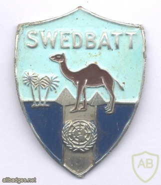 UNITED NATIONS Emergency Force (UNEF) Swedish Battalion SWEDBATT pocket badge img45484