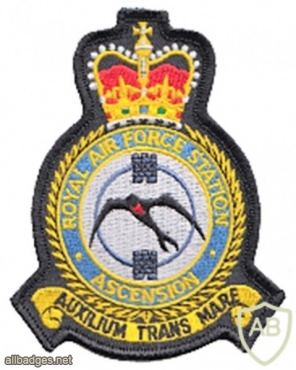 Royal Air Force Station Ascension Island blazer badge, Queen's crown img45858