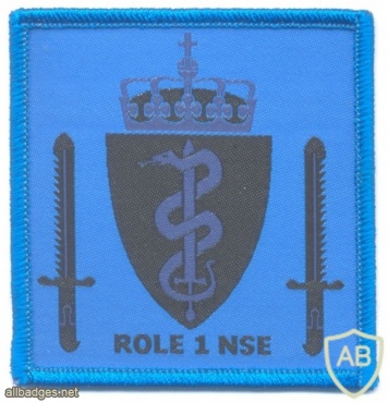 NATO - Norwegian National Support Element Role 1 Medical Facility sleeve patch, blue (Navy) img47564