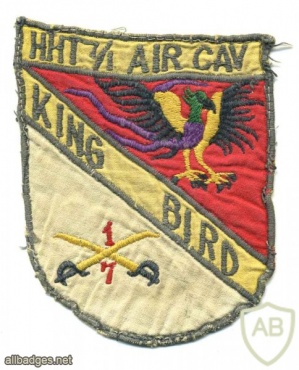 7th Squadron, 1st Cavalry Regiment, Headquarters and Headquarters Troop KINGBIRD patch img48207