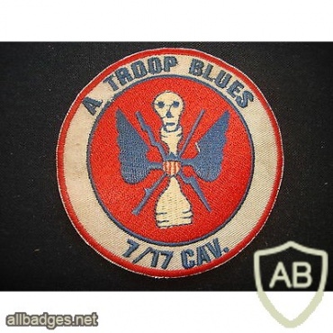 7th Squadron, 17th Cavalry Regiment, A Troop "Blues" patch img48591