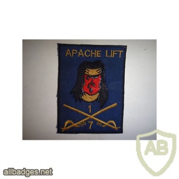 7th Squadron, 1st Cavalry Regiment, A Troop Apache Lift patch img48568