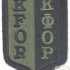 NATO Kosovo Force (KFOR) sleeve patch, subdued img48606