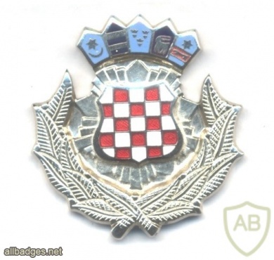 CROATIA National Police hat badge, Other ranks (silver), smaller shield img49070