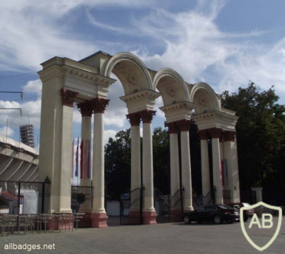 Minsk, Dynamo stadium main entry arc img55928