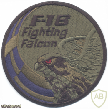 GREECE Hellenic Air Force - F-16 Swirl sleeve patch, subdued img56977
