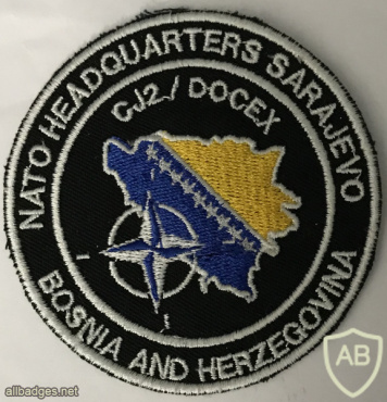 NATO Headquarters Sarajevo Bosnia Herzegovina  CJ2 / DOCEX Intelligence Patch img59130