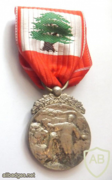 Lebanon Order of Merit, Medal 2nd Class, Silvered & Crowned img59296