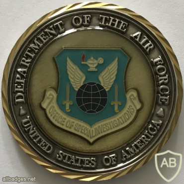US Air Force - Office of Special Investigations (OSI) - 1st Field Investigations Region - Counterintelligence Challenge Coin img59712