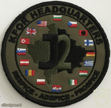 NATO - KFOR Headquarters J2 Intelligence Patch (16 Nations) img60076