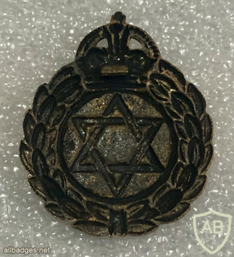Royal Army Chaplains Department Jewish Chaplains Officers cap badge, WWII, King's crown img61854