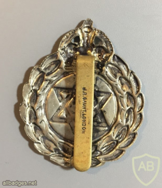 Royal Army Chaplains Department Jewish Chaplains Officers cap badge, WWII, King's crown img63894