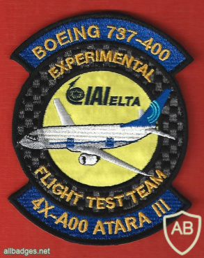 BOEING 737-400 EXPERIMENTAL FLIGHT TEST TEAM 4X-A00 ATARA III img65511