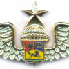 VENEZUELA Army Senior Parachute jump qualification wings, variant w/ wrong coat of arms