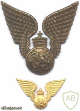 ETHIOPIA Imperial Air Force pilot hat badges, 2 sizes, 1960s-70s img70953